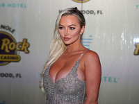 Lindsey Pelas See Through Dress Hard Rock Hotel & Casino Candids