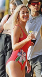 Katy Perry Sexy In Red Swimsuit