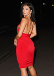 Alexandra Cane Braless Dress Candids