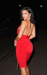 Alexandra Cane Braless Dress Candids