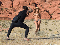 Demi Rose Topless Redrock Canyon Nevada Photoshoot