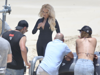 Pamela Anderson Sexy Wetsuit Candids