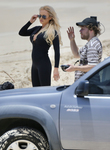 Pamela Anderson Sexy Wetsuit Candids