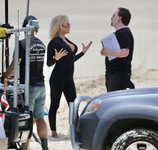 Pamela Anderson Sexy Wetsuit Candids