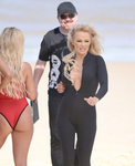 Pamela Anderson Sexy Wetsuit Candids