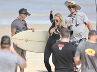 Pamela Anderson Sexy Wetsuit Candids