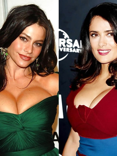 Salma Hayek Vs. Sofia Vergara Boobs Battle