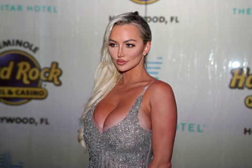 Lindsey Pelas See Through Dress Hard Rock Hotel & Casino Candids 3